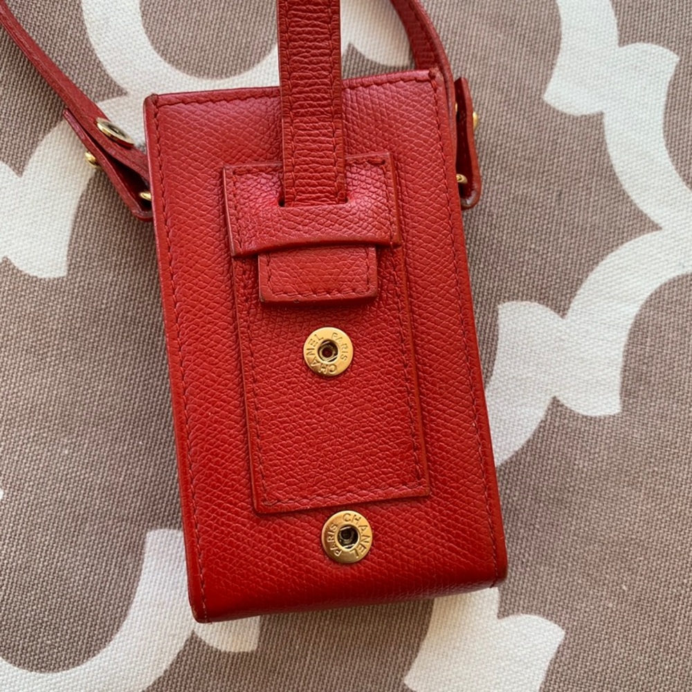 Chanel Vintage leather cc phone holder. Pouch. Purse - Picture 6 of 16